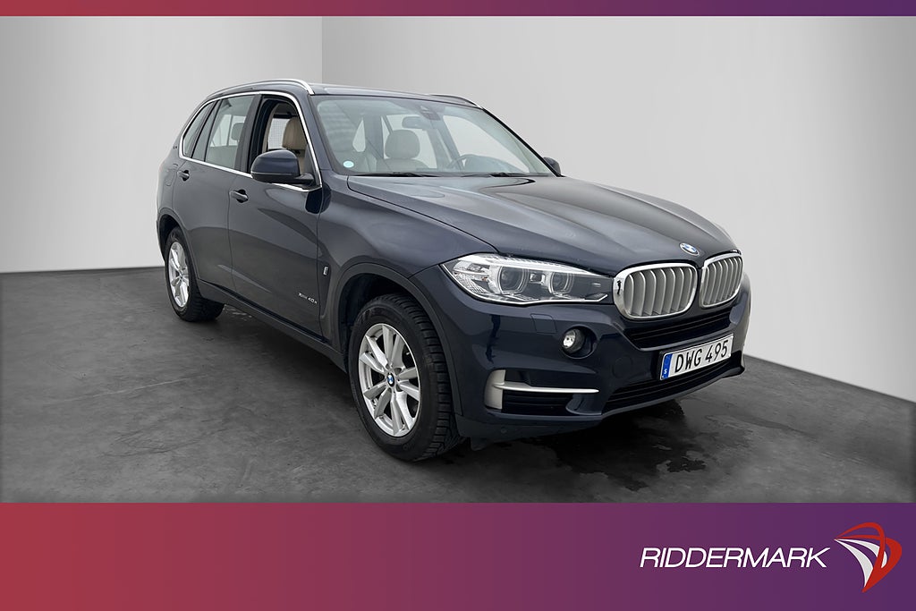 BMW X5 xDrive40e 313hk Dragkrok Navigation Skinn Rattvärme