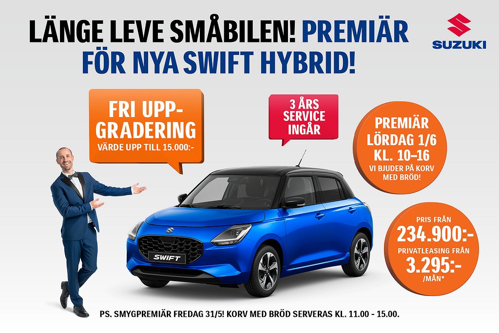 Suzuki Swift 1.2H MISSA INTE PREMIÄR 5,99% 3år fri service