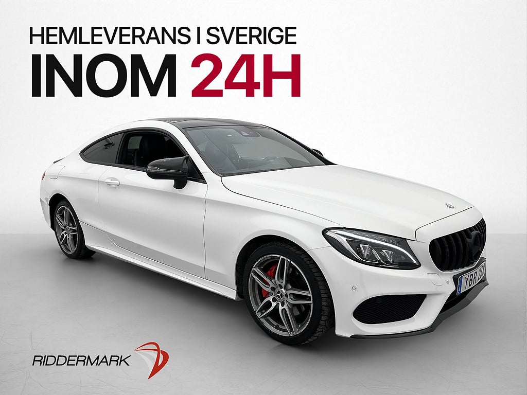 Mercedes-Benz C 220d Coupé 170hk AMG Pano Burm Kamera Navi