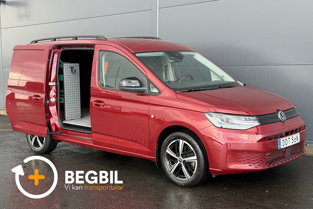 Volkswagen Caddy Maxi  2.0 TDI DSG Dubbla sidodörr/ inrett skåp / Lång
