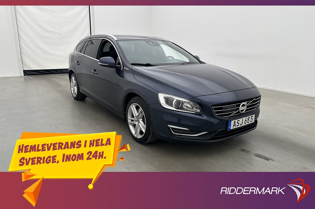 Volvo V60 D6 Plug-in AWD Summum Värmare VOC Navi Drag BLIS