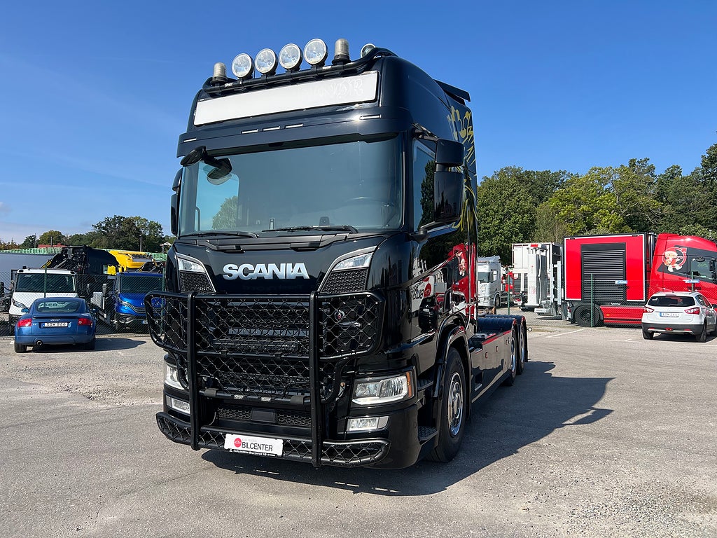 Scania R650 V8 6x4 Tandem Lastväxlare, Kranflak & Liftdumper, Euro 6