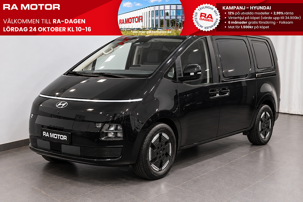 Hyundai Staria Cargo 84kWh FWD 450km räckvidd - Lanseringserbjudande! 2027