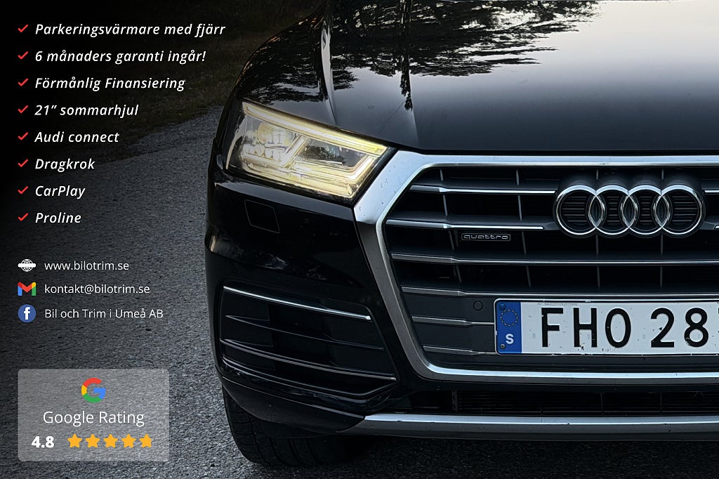 Audi Q5 40 TDI quattro S Tronic Proline|Drag|Värmare|CarPlay