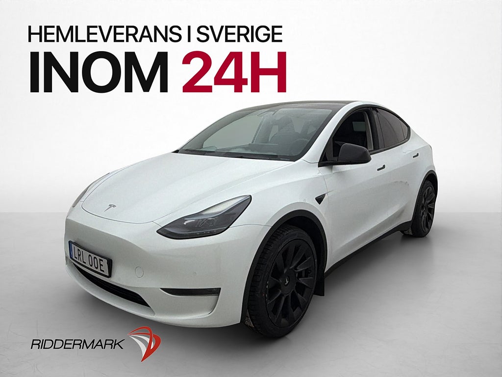 Tesla Model Y Long Range AWD Värmare Drag Pano Skinn Kamera
