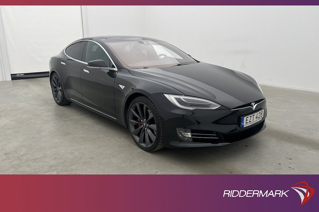 Tesla Model S P90D Svensksåld Luftfjädring Panorama