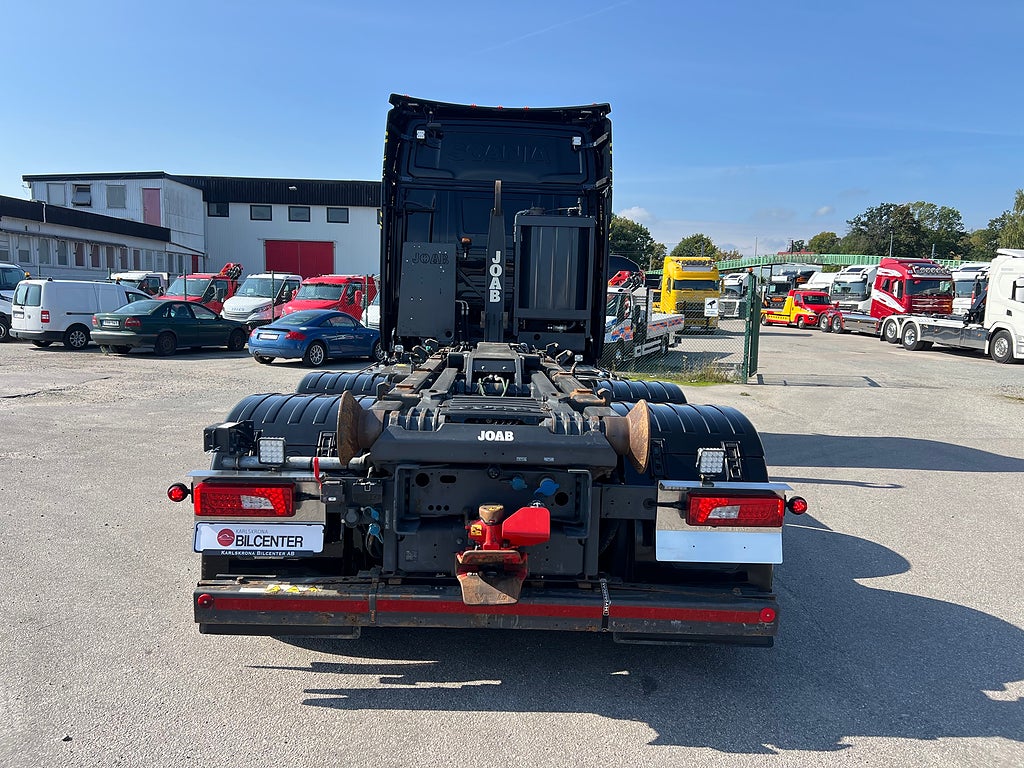 Scania R650 V8 6x4 Tandem Lastväxlare, Kranflak & Liftdumper, Euro 6