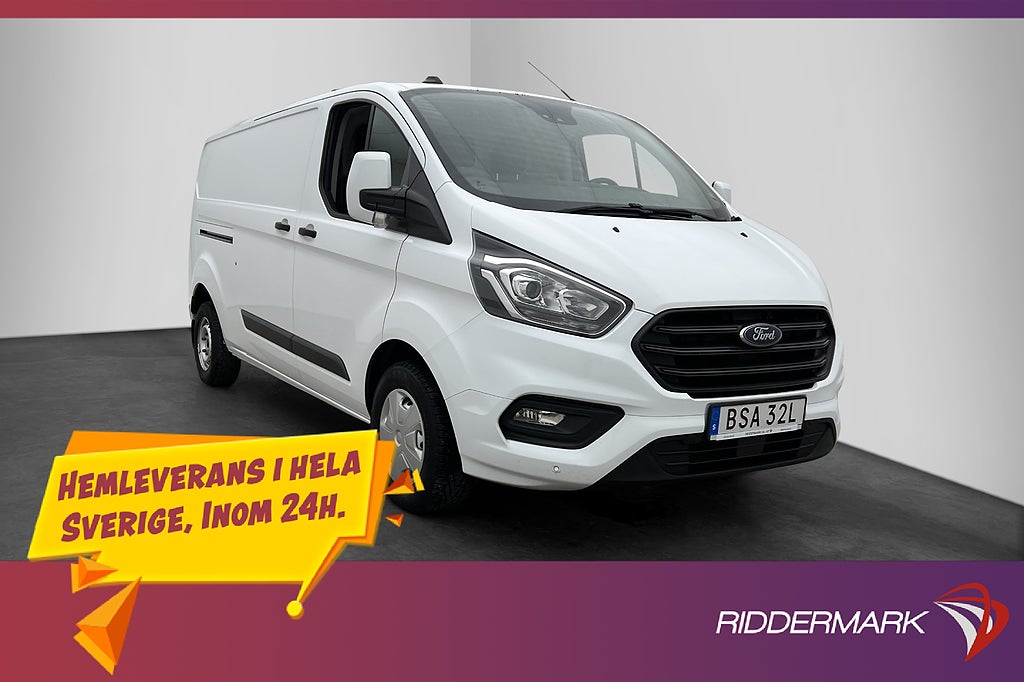 Ford transit-custom 300 2.0 130hk Värm 3-Sits Dragkrok MOMS