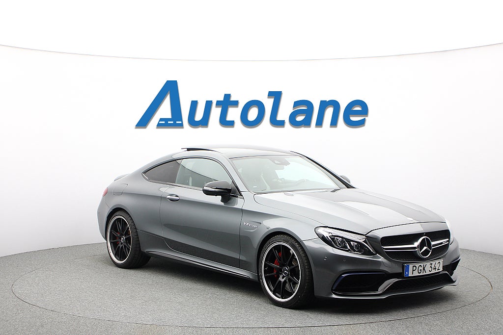 Mercedes-Benz C63 S AMG Coupé Panorama, Burmester®, 360 kamera, Sv-Såld