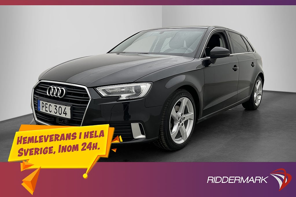Audi A3 Sportback 1.6 TDI 110hk Pano B&O M-Värmare Dragkrok