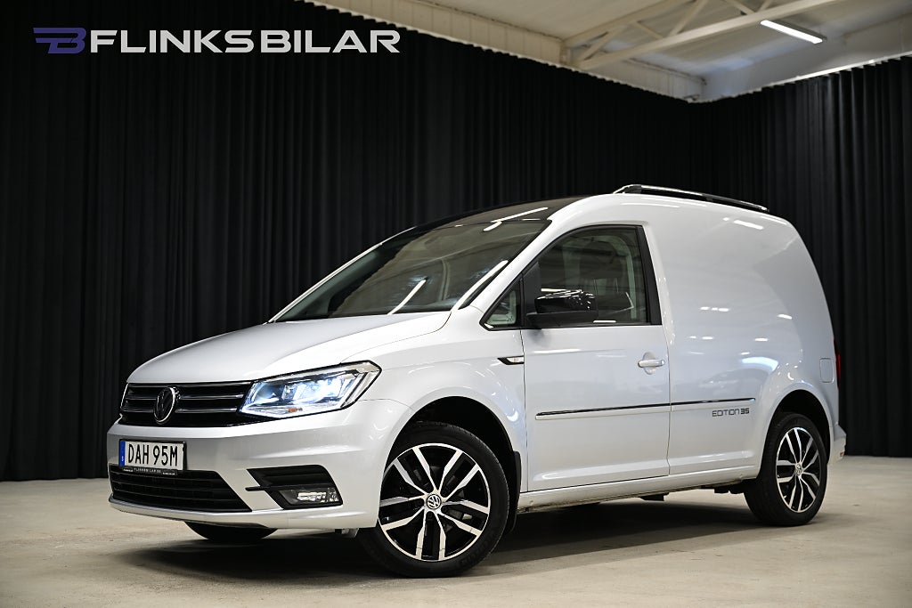 Volkswagen Caddy DSG 102HK Edition35|Nedlackad|LED|Drag|Värmare|Leasbar