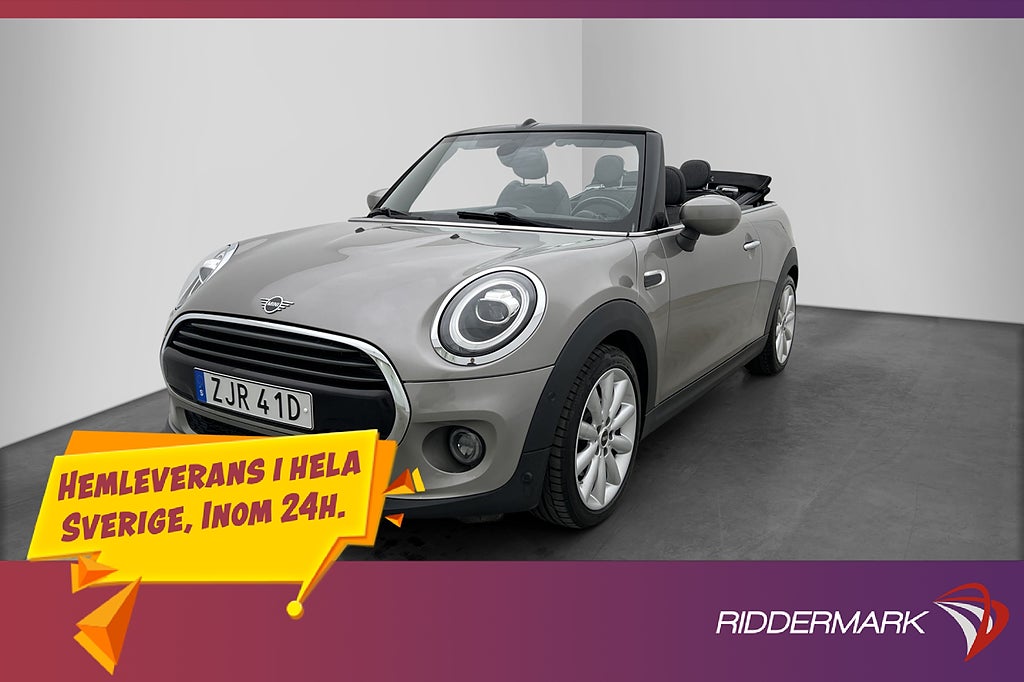 MINI Cooper Cab 136hk Chili Sensorer Halvskinn Farthållare