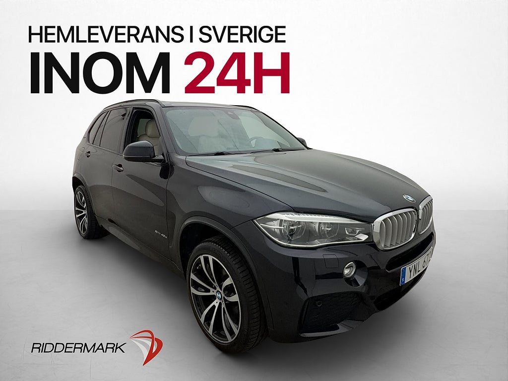 BMW X5 xDrive40e M Sport Drag Pano H/K Kamera Navi Skinn HUD