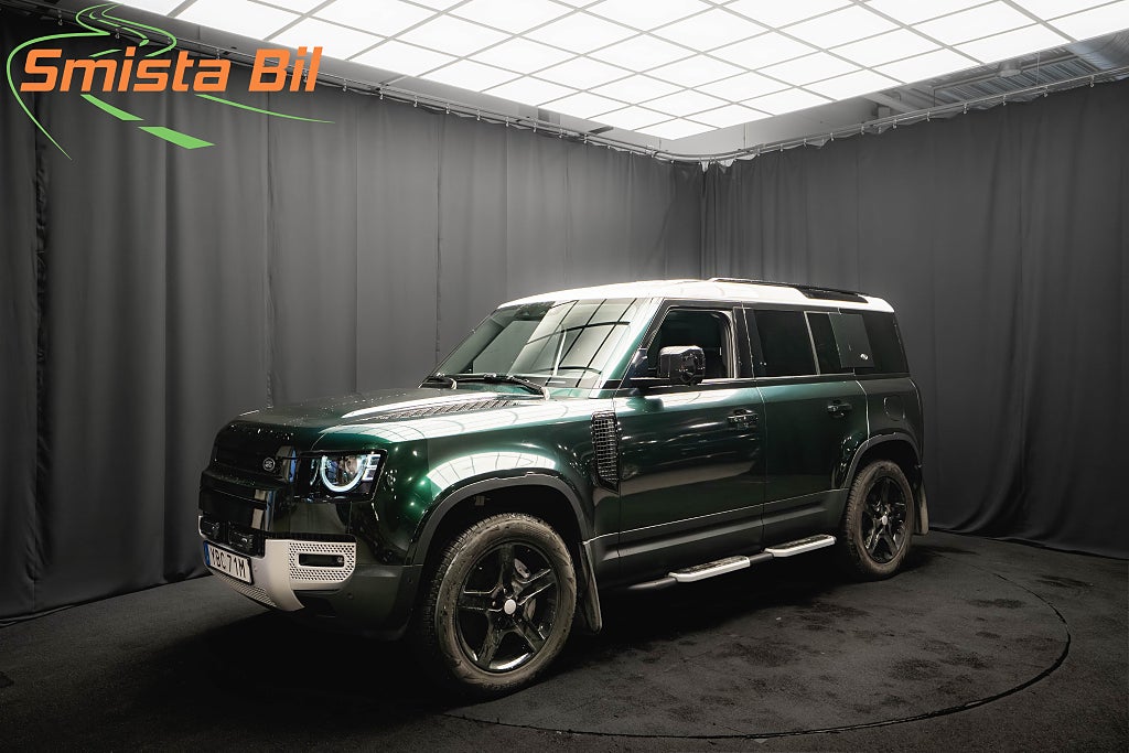 Land Rover Defender P400e STORA SKÄRMEN LUFT DRAG 360 MERIDIAN B-VÄRM MOMS