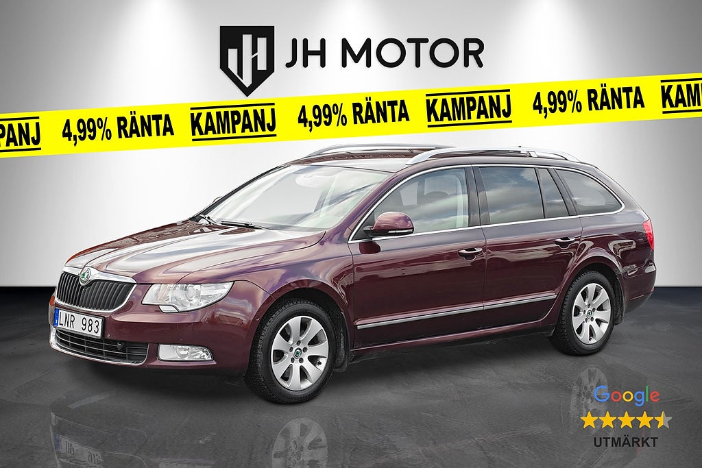 Skoda Superb Kombi 2.0 TDI 4x4 Elegance 170hk 1 Ägare / DVÄRM/Drag