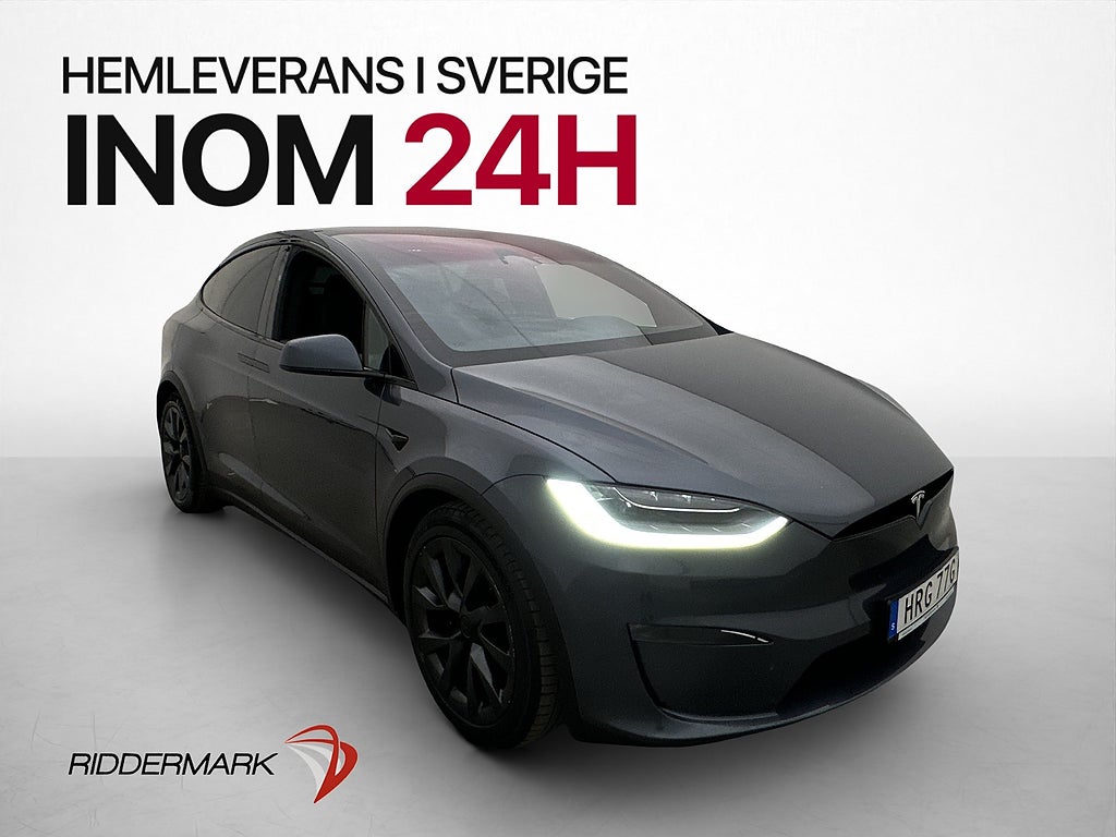 Tesla Model X Plaid 1020hk Luft 6-Sits Yoke Dragkrok MOMS