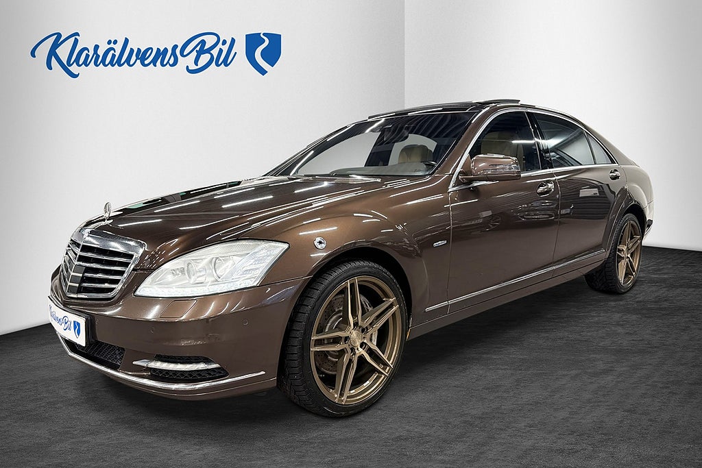 Mercedes-Benz S500 500 L 4MATIC (435hk) Panorama B-Värm B&O Kamera Sv-Såld