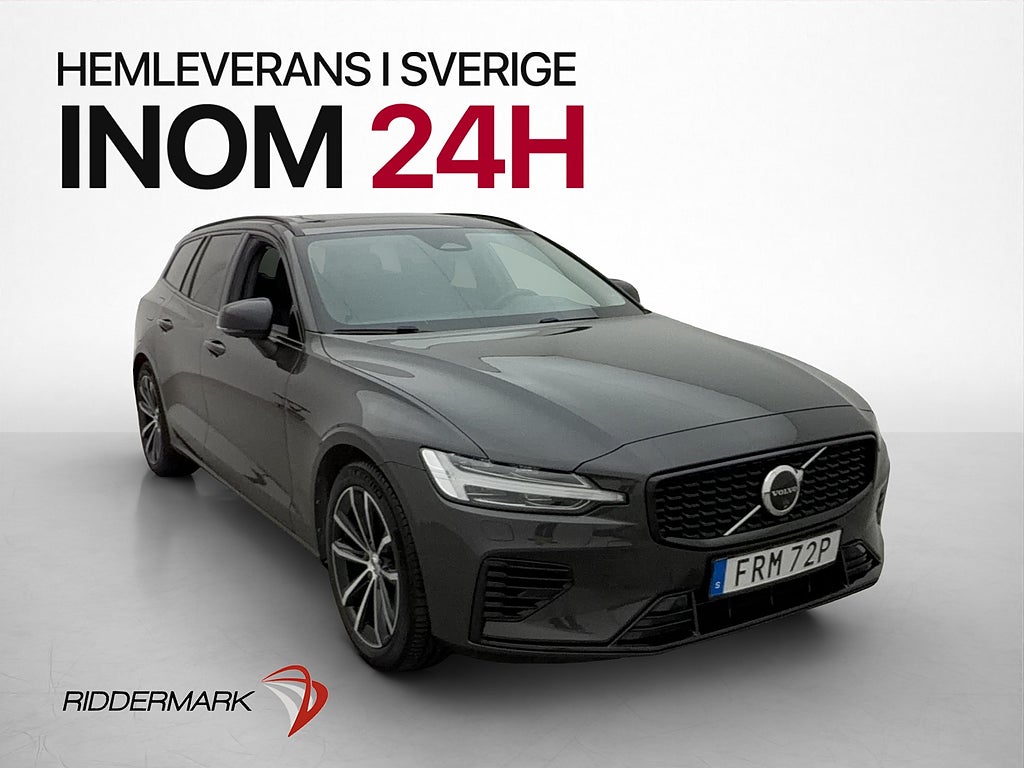 Volvo V60 T8 456hk AWD Plus Dark Pano MOMS H/K 360° Drag