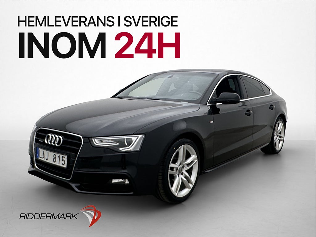 Audi A5 Sportback 2.0 TFSI Quattro 211hk S-Line B&O Skinn