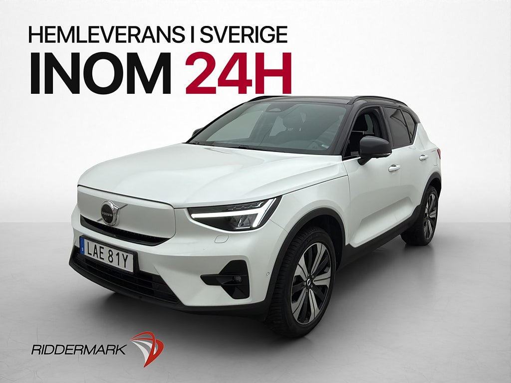 Volvo XC40 Recharge Twin Ultimate Värmare Pano Drag 360°