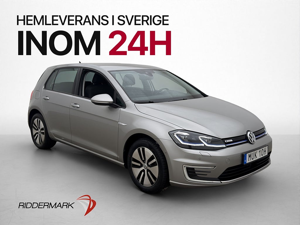 Volkswagen E-Golf 136hk Värmepump Sensorer Navi Farthållare