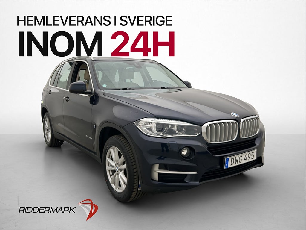 BMW X5 xDrive40e 313hk Adapt-Fjäd Navi Sensorer Skinn Drag