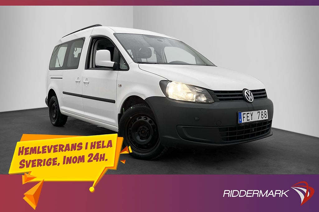 Volkswagen Caddy Maxi Life 2.0TDI Värmare Navi PDC 7-Sits