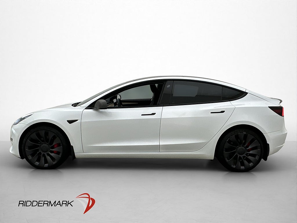 Tesla Model 3 Performance Värmepump Pano Rattvärme En Ägare