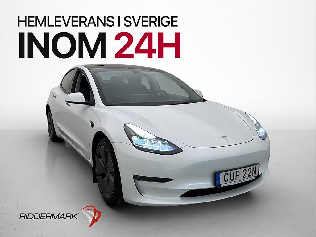 Tesla Model 3 Long Range AWD 498hk Autopilot Drag Pano MOMS