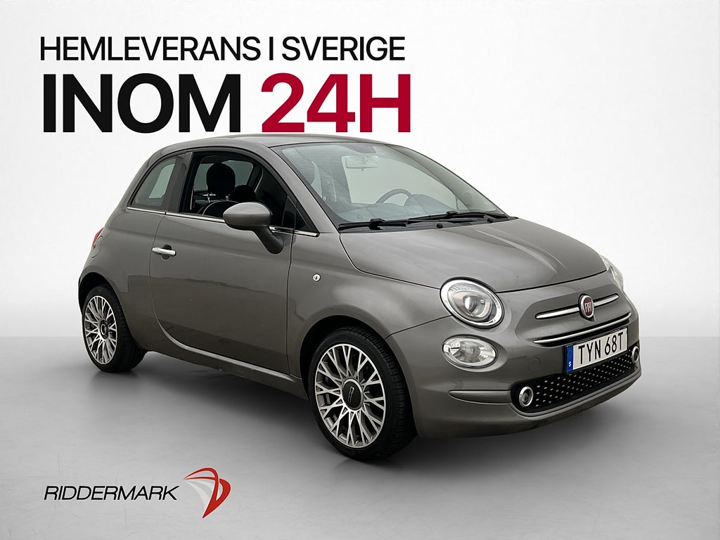 Fiat 500 1.2 8V Lounge Pano Sensorer Farthållare Kamrem-bytt