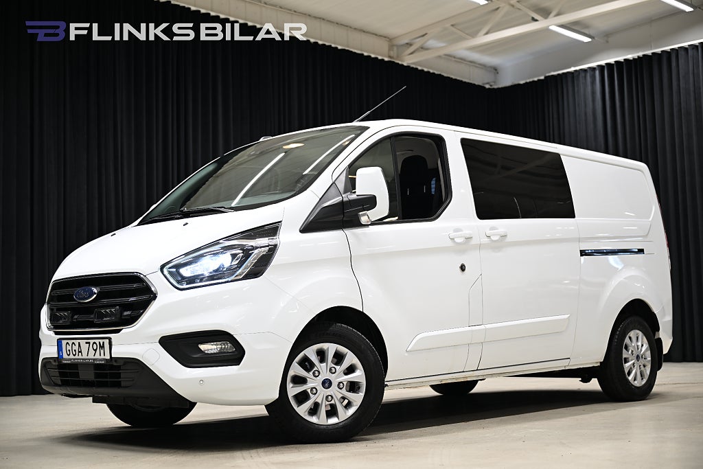 Ford transit Custom 170HK Automat|Dubbelhytt|Nykamrem|Leasbar|SeUtr!