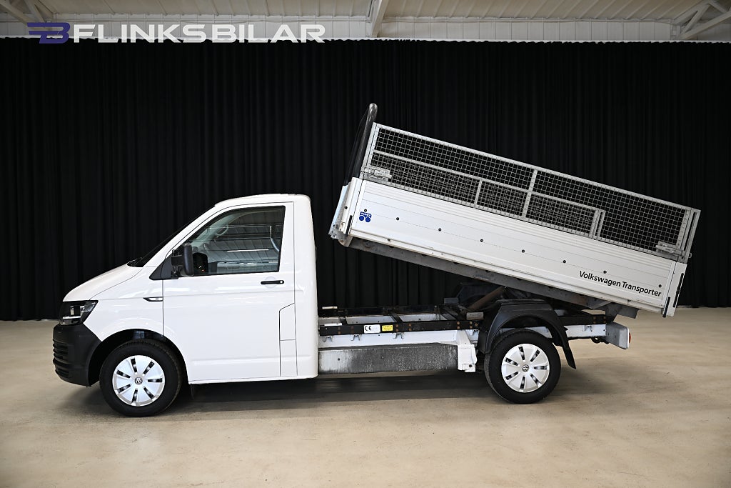 Volkswagen Transporter TDI 102HK Flak|Tippflak|Drag|Värmare|M/K-Värmare|Moms