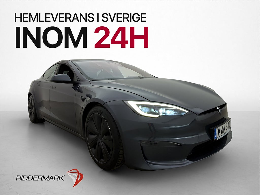 Tesla Model S AWD Luftfjädring Svensksåld Yoke MOMS