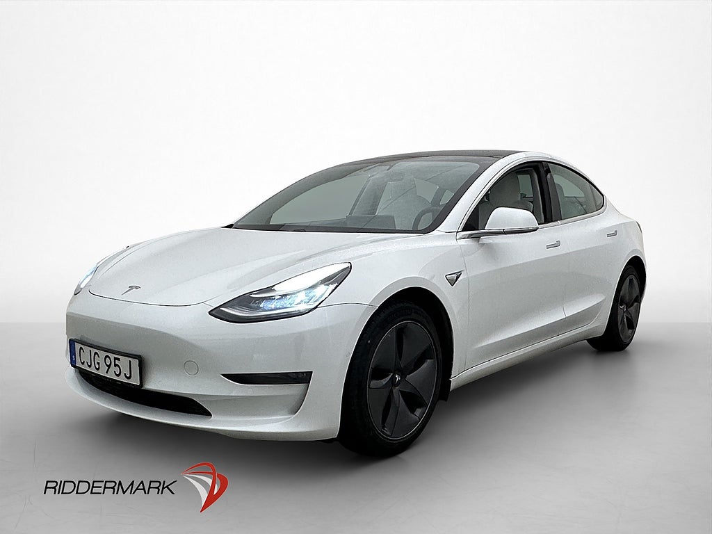 Tesla Model 3 Long Range AWD Värmare Pano AP Skinn MOMS