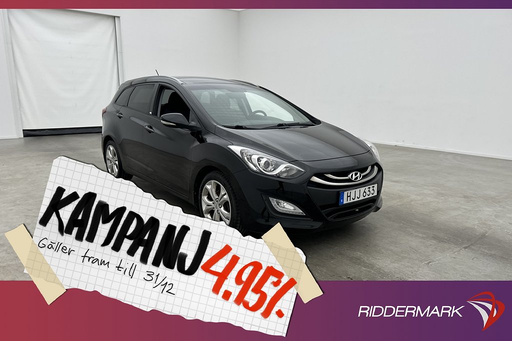 Hyundai i30 Kombi GDI 135hk Panorama Rattvärme 4,95% Ränta