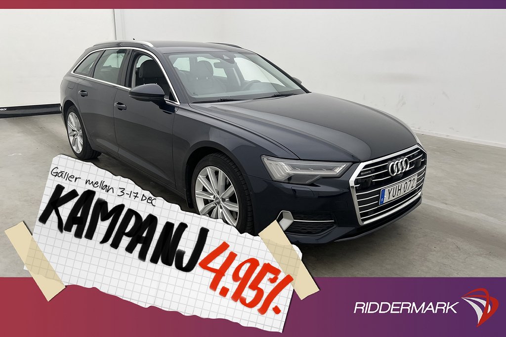 Audi A6 Avant 45 TDI Q Cockpit Värmare 360° Navi 4,95% Ränta