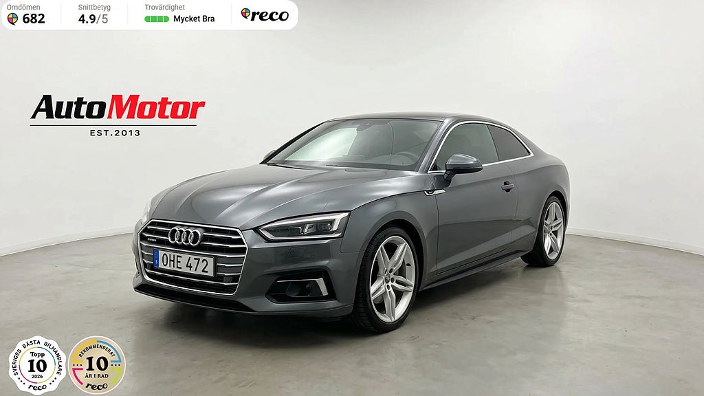 Audi A5 Coupé 2.0 TDI S-line 190hk B&O/HuD/3,45% Räntekampanj