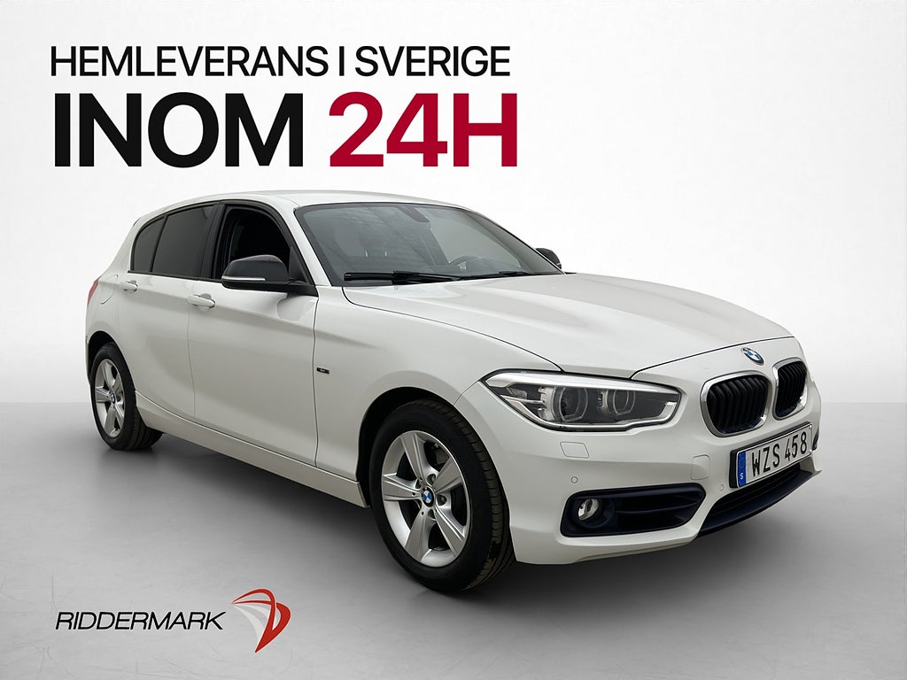 BMW 118d 150hk Sport line HiFi Dragkrok LED Strålkastare