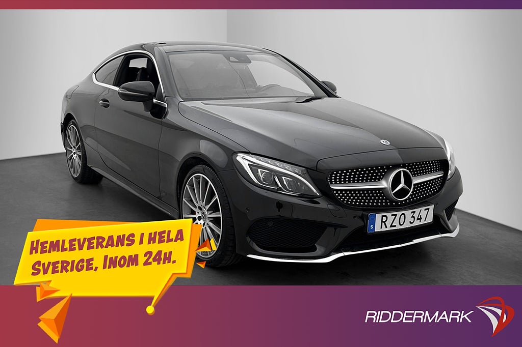 Mercedes-Benz C 180 Coupé 156hk AMG Line Burmester Kamera