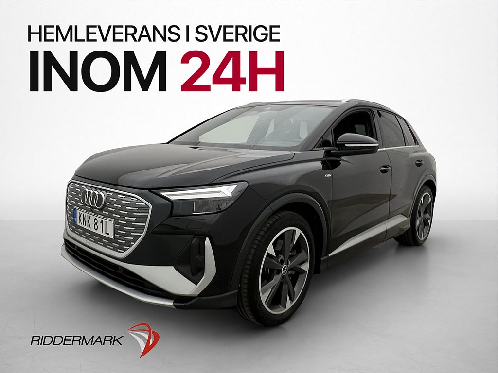 Audi Q4 E-Tron 40 204hk S-Line Kamera CarPlay Halvskinn MOMS