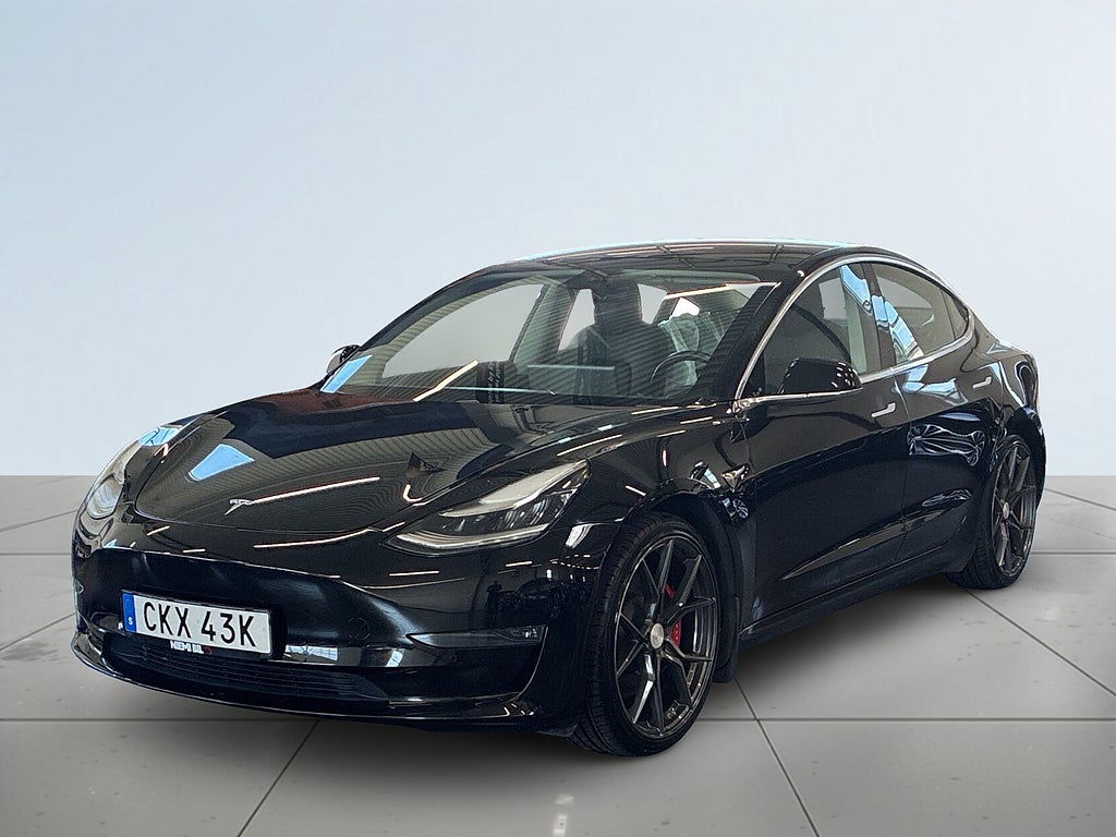 Tesla Model 3 Performance AWD S&V-Hjul/Pano/skinn/Kamera/Navigation