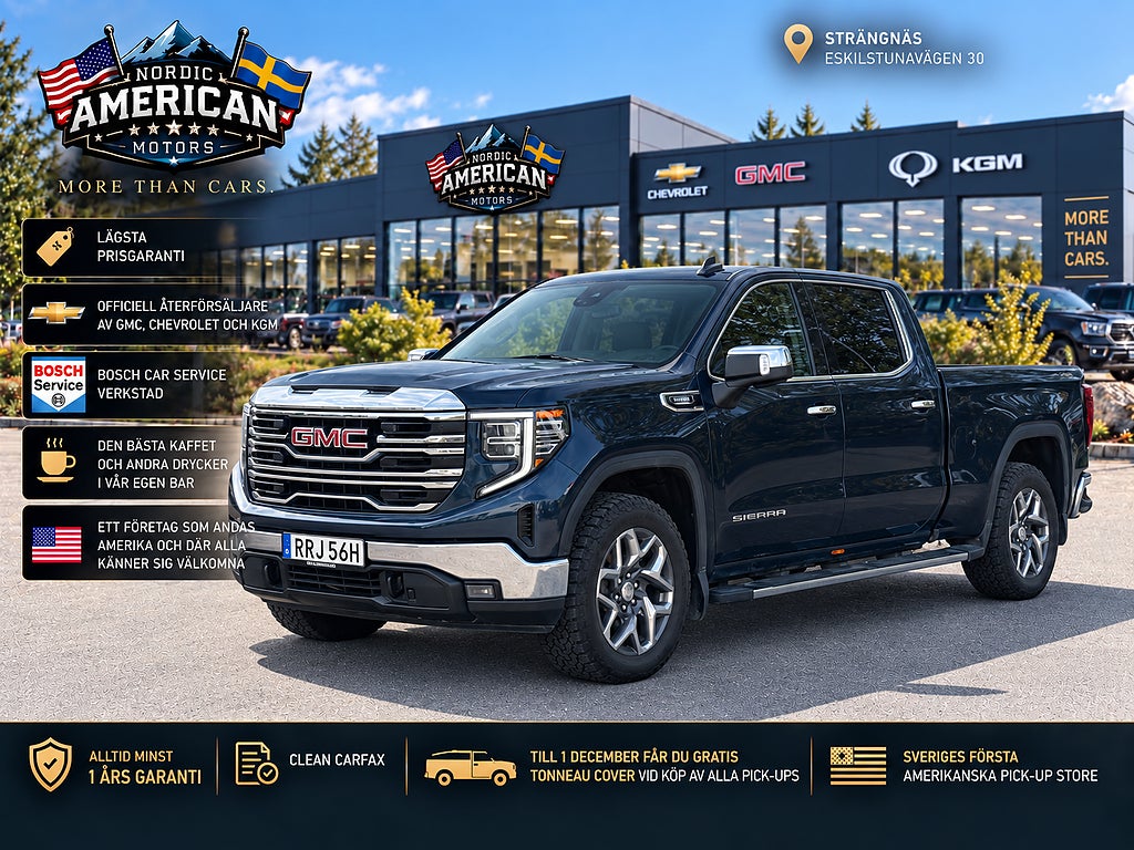 GMC Sierra SLT 3.0 Duramax X31 - Dragkrok - Skinn - Bose - I LAGER