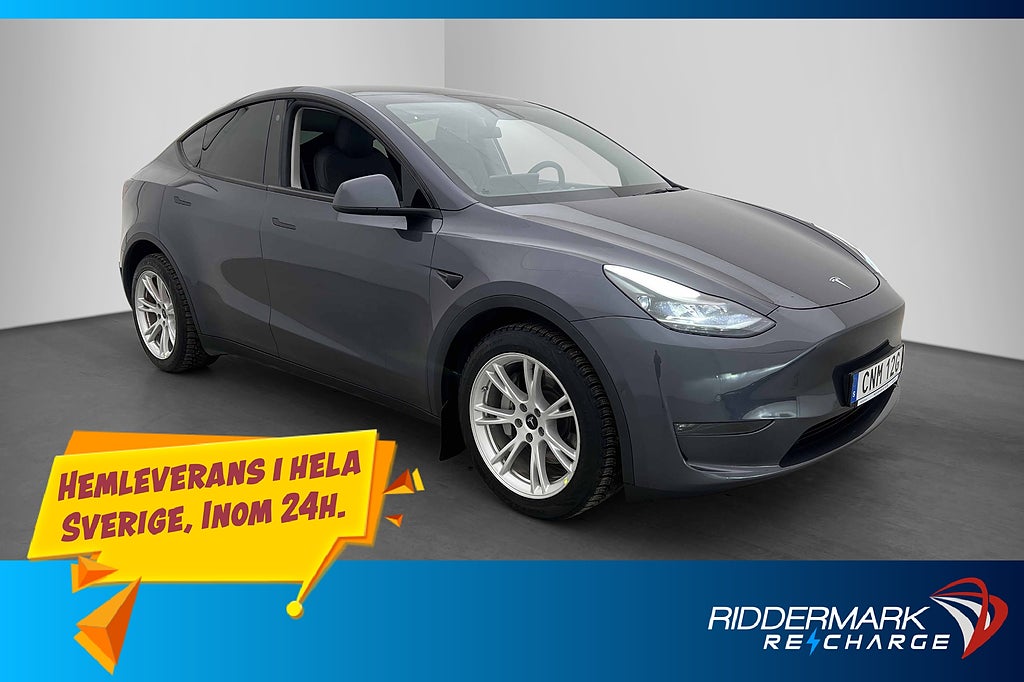Tesla Model Y Long Range AWD Pano Dragkrok AP Svensksåld