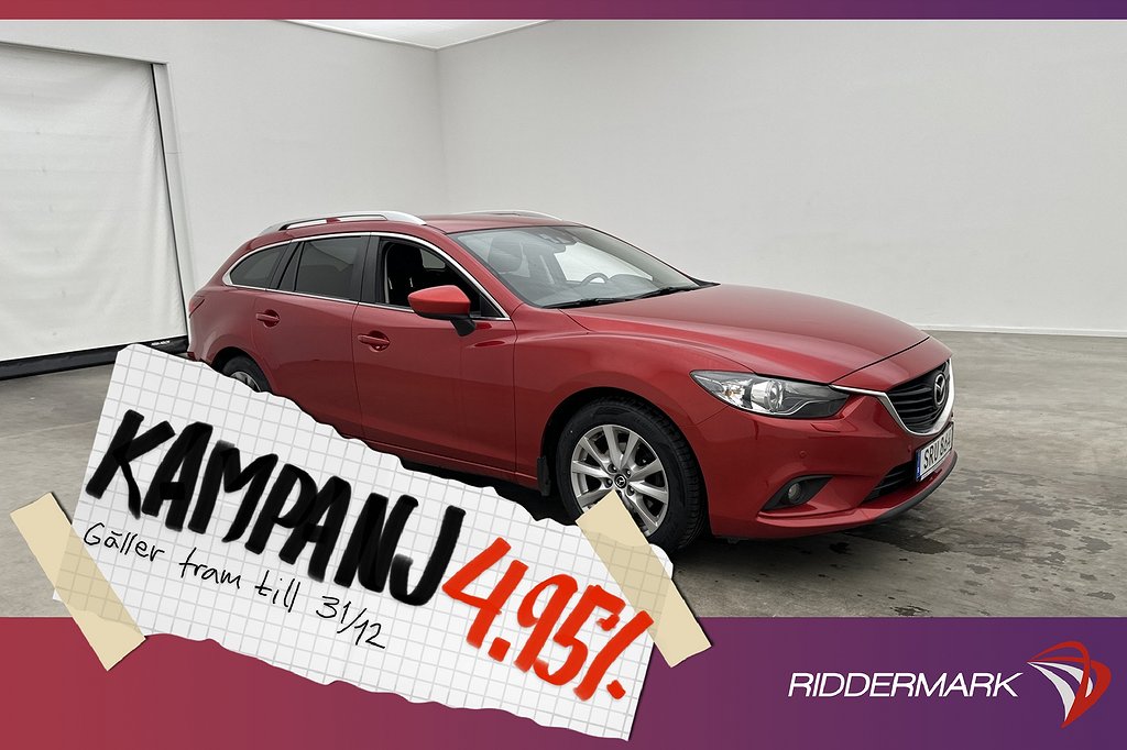 Mazda 6 Wagon SKYACTIV-G 165hk Vision Navi 4,95% Ränta