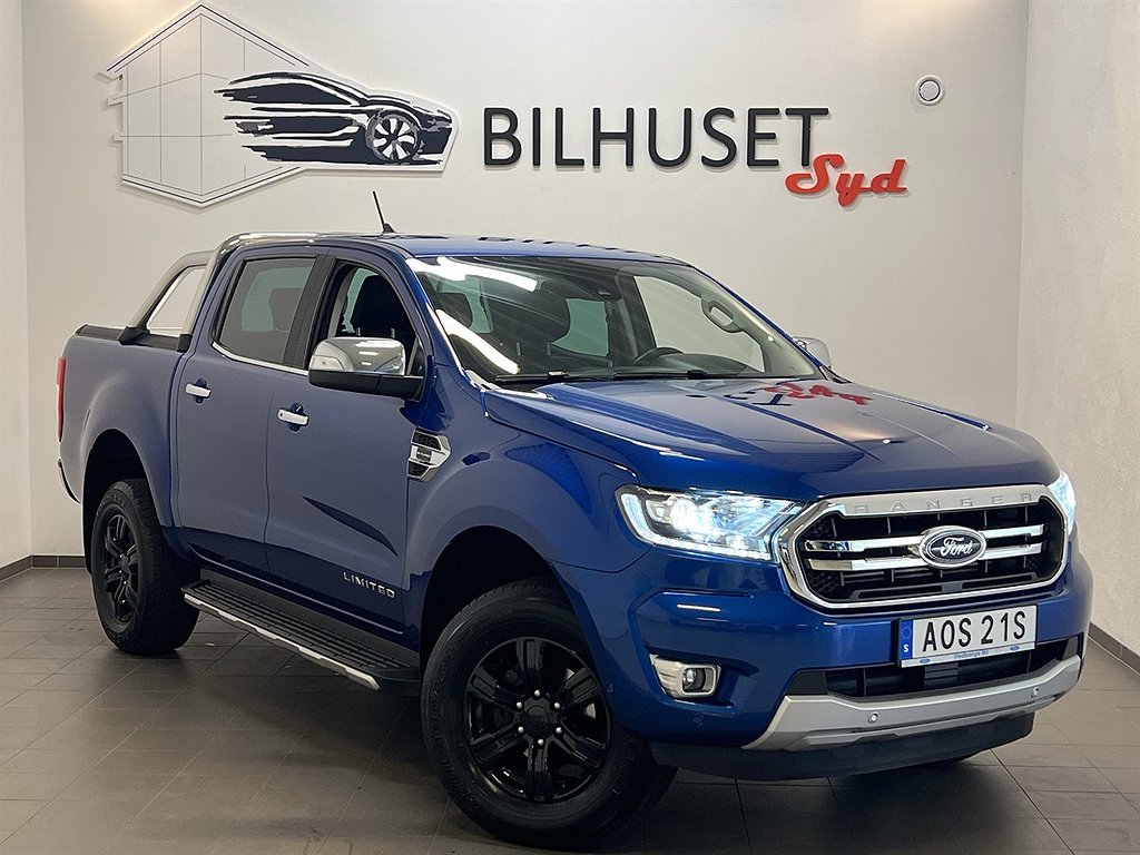 Ford Ranger 2.0 Bi-Turbo 4x4 213hk Limited Värm/Moms/Krok/Navi