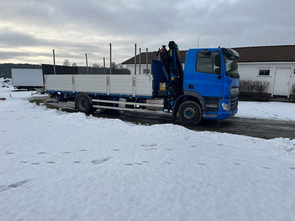 DAF FA CF290I Brädgårdsbil, kranbil, Euro6, backgavellyft