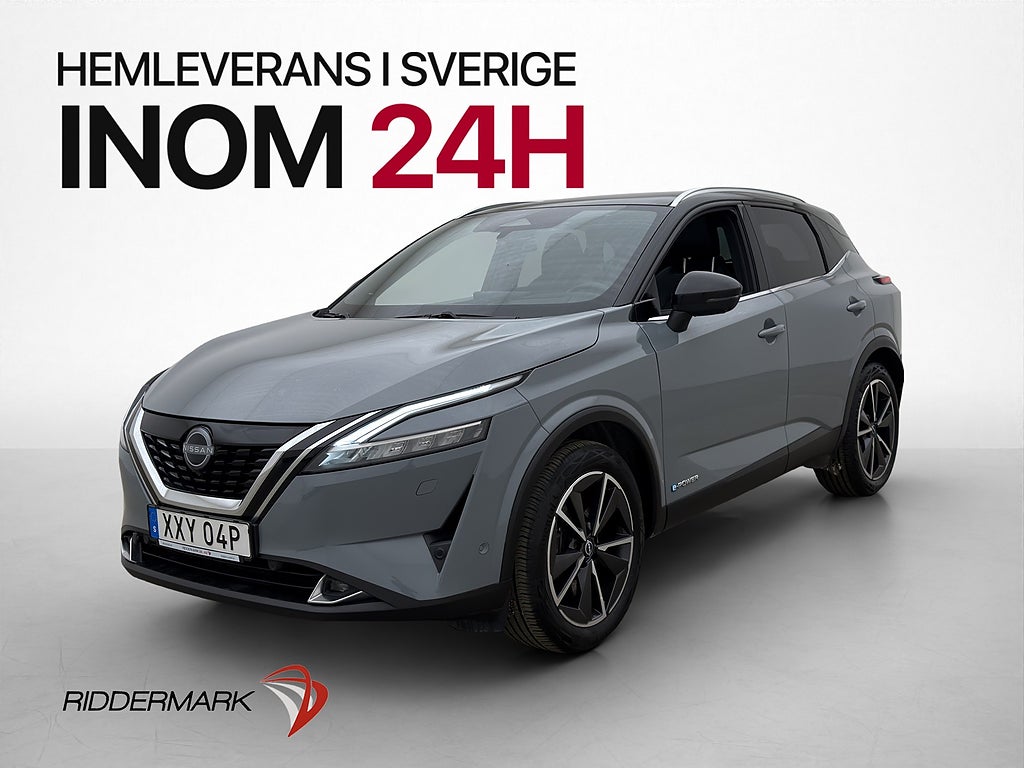 Nissan Qashqai e-POWER Pano Skinn BOSE HuD 360° Drag M-Värm