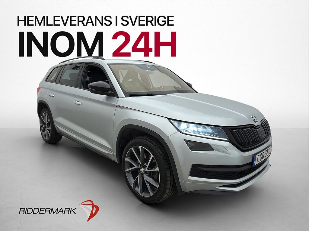 Skoda Kodiaq 4x4 190hk Sportline 7-Sits 360° Cockpit Drag