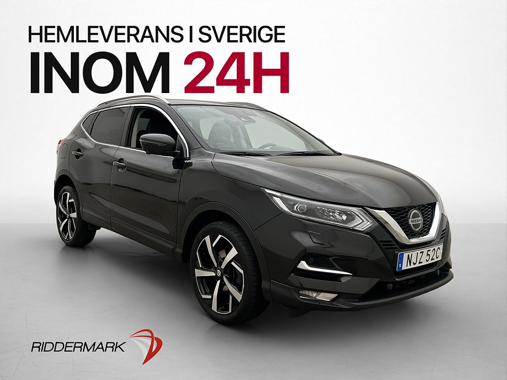 Nissan Qashqai 1.3 158hk Tekna 360° Navi Skinn Farthållare