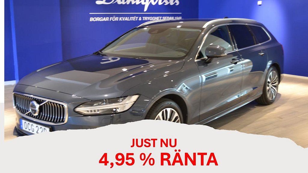 Volvo V90 (NU 4,95 % RÄNTA) B4 AWD Momentum Advanced SE V-Hjul Drag Backka